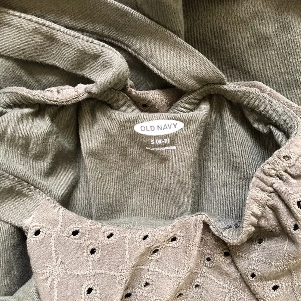 Old Navy Girls’ Romper Army Green Size Small 6-7